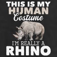 I'm Really A Rhino Rhinoceros Zoology Safari Animal Lover 7 Panel Mesh Trucker Snapback Hat