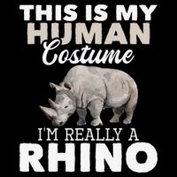 I'm Really A Rhino Rhinoceros Zoology Safari Animal Lover Flat Bill Trucker Hat