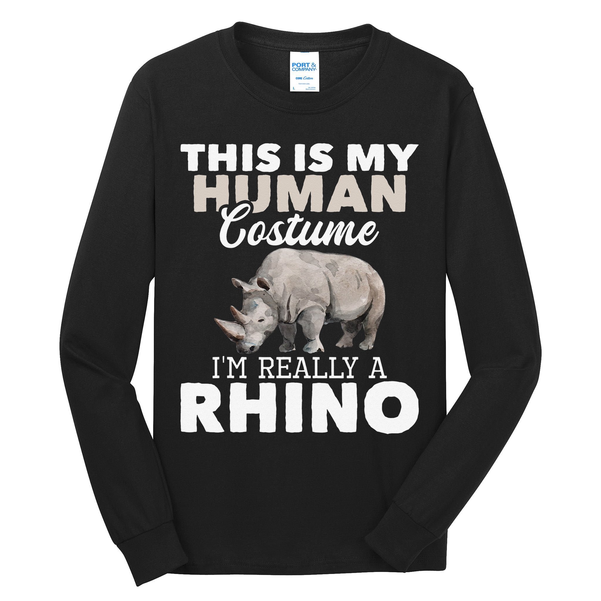 I'm Really A Rhino Rhinoceros Zoology Safari Animal Lover Tall Long Sleeve T-Shirt