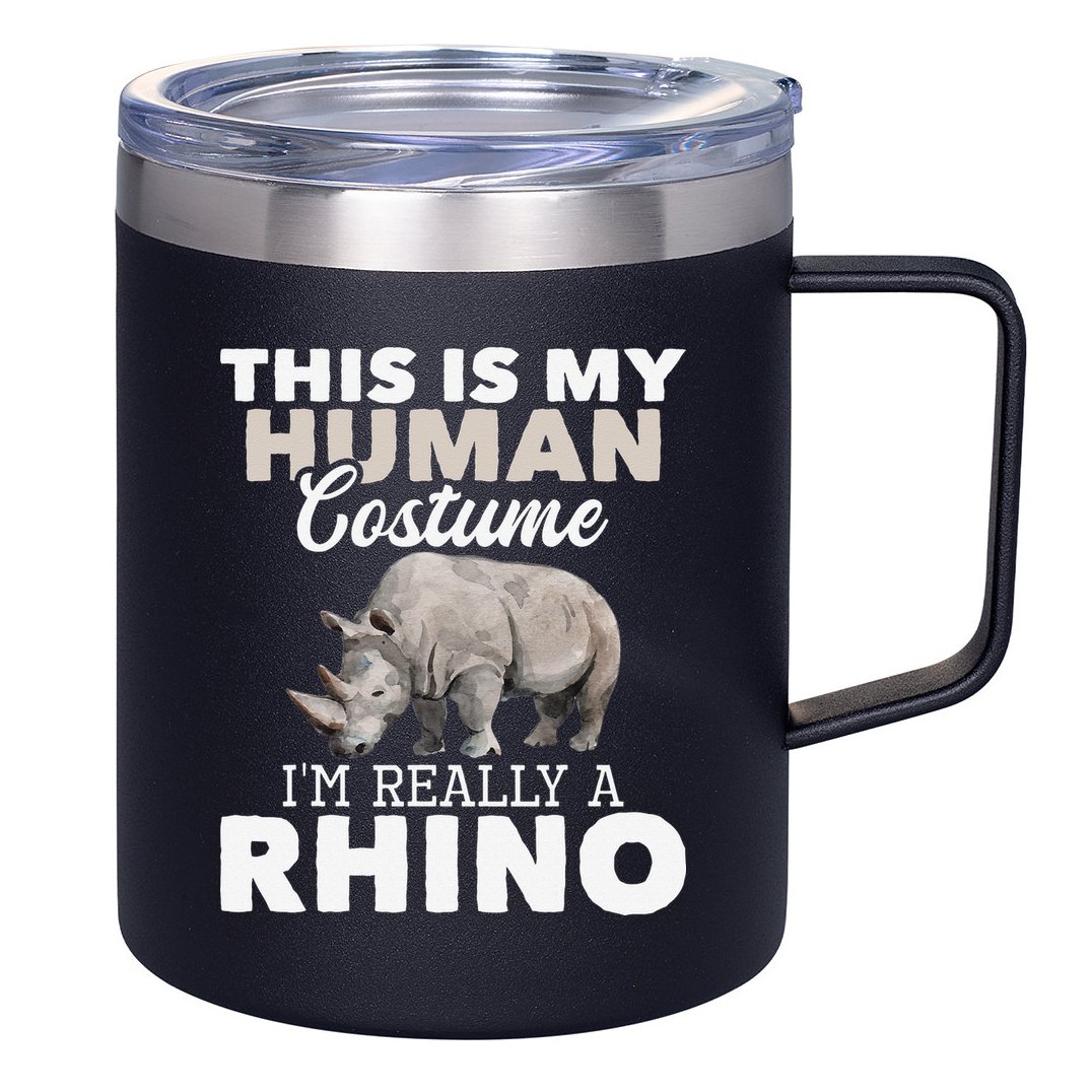 I'm Really A Rhino Rhinoceros Zoology Safari Animal Lover 12oz Stainless Steel Coffee Mug