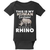 I'm Really A Rhino Rhinoceros Zoology Safari Animal Lover Baby Bodysuit