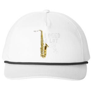 I Reed A Lot Funny Saxophonist Gift Jazz Music Saxophone Snapback Five-Panel Rope Hat