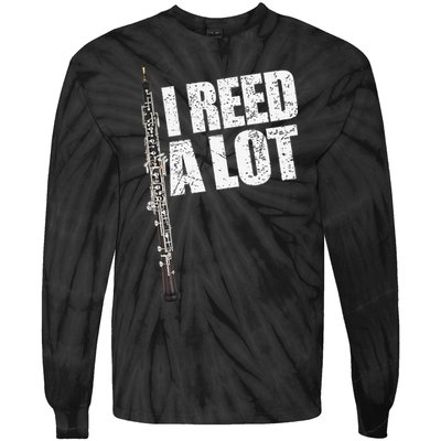 I Reed A Lot Oboe Player Funny Oboes Music Gift Tie-Dye Long Sleeve Shirt