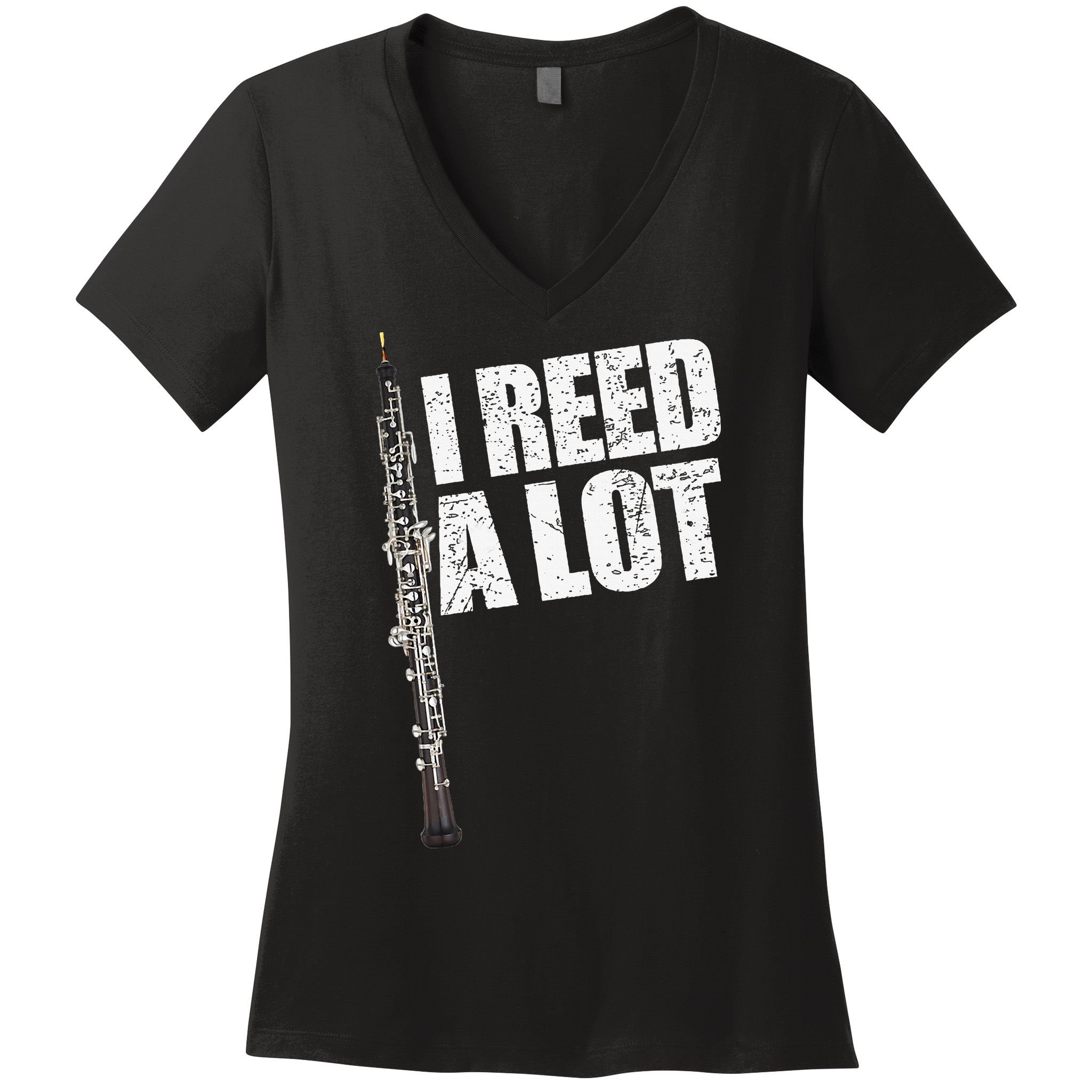 I Reed A Lot Oboe Player Funny Oboes Music Gift Women's V-Neck T-Shirt