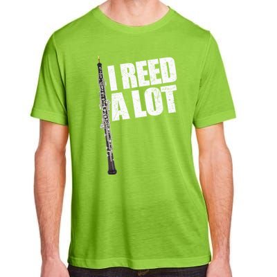 I Reed A Lot Oboe Player Funny Oboes Music Gift Adult ChromaSoft Performance T-Shirt