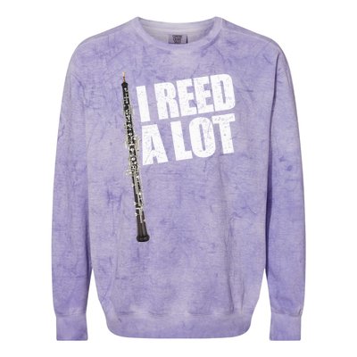 I Reed A Lot Oboe Player Funny Oboes Music Gift Colorblast Crewneck Sweatshirt