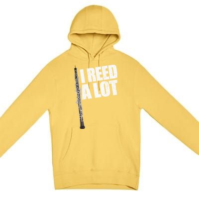 I Reed A Lot Oboe Player Funny Oboes Music Gift Premium Pullover Hoodie