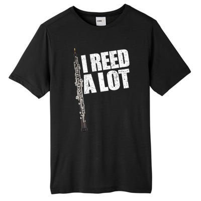 I Reed A Lot Oboe Player Funny Oboes Music Gift Tall Fusion ChromaSoft Performance T-Shirt