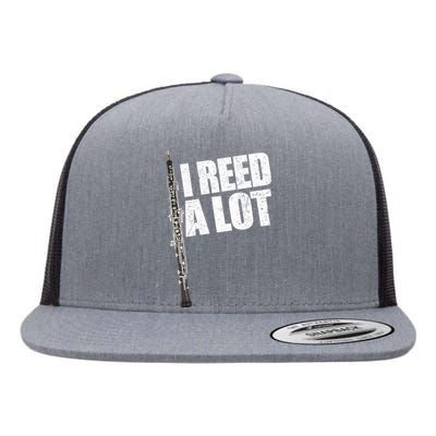 I Reed A Lot Oboe Player Funny Oboes Music Gift Flat Bill Trucker Hat