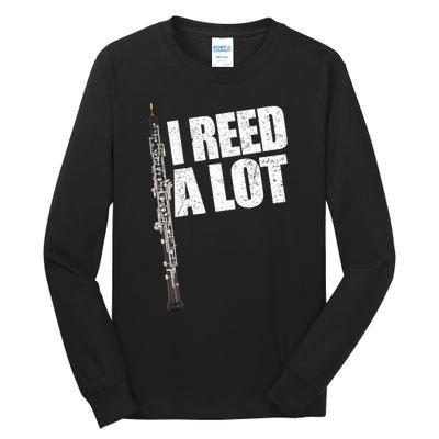 I Reed A Lot Oboe Player Funny Oboes Music Gift Tall Long Sleeve T-Shirt