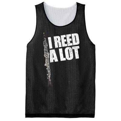 I Reed A Lot Oboe Player Funny Oboes Music Gift Mesh Reversible Basketball Jersey Tank