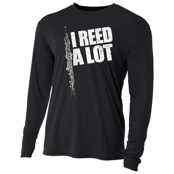 I Reed A Lot Oboe Player Funny Oboes Music Gift Cooling Performance Long Sleeve Crew