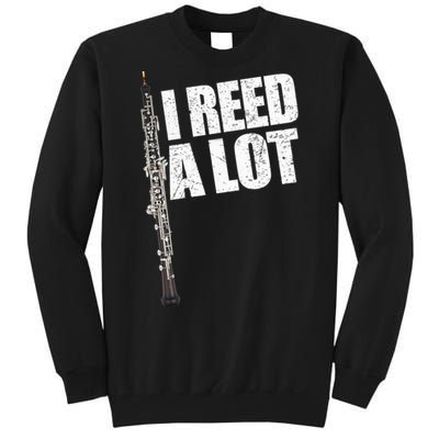 I Reed A Lot Oboe Player Funny Oboes Music Gift Tall Sweatshirt