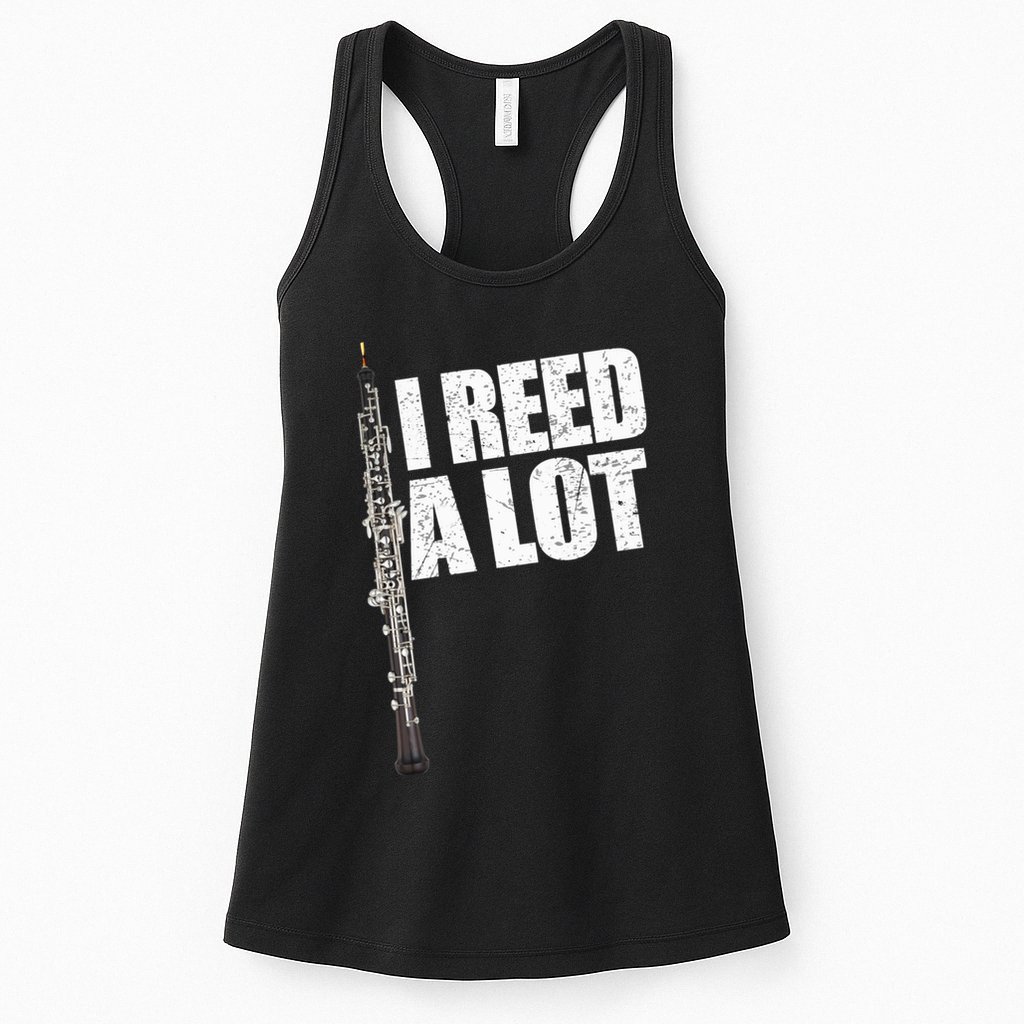 I Reed A Lot Oboe Player Funny Oboes Music Gift Womens Tank Top
