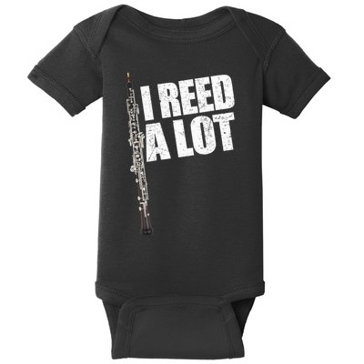 I Reed A Lot Oboe Player Funny Oboes Music Gift Baby Bodysuit