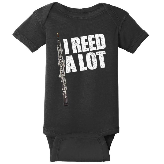 I Reed A Lot Oboe Player Funny Oboes Music Gift Baby Bodysuit