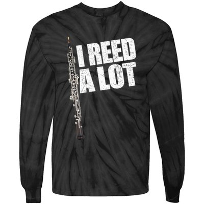 I Reed A Lot Oboe Player Funny Oboes Music Gift Tie-Dye Long Sleeve Shirt