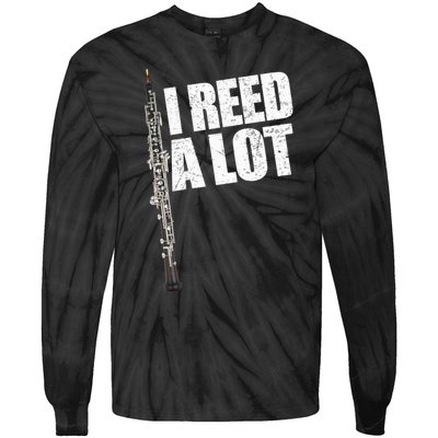 I Reed A Lot Oboe Player Funny Oboes Music Gift Tie-Dye Long Sleeve Shirt