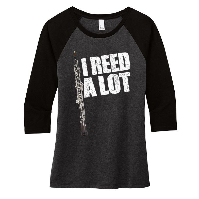 I Reed A Lot Oboe Player Funny Oboes Music Gift Women's Tri-Blend 3/4-Sleeve Raglan Shirt