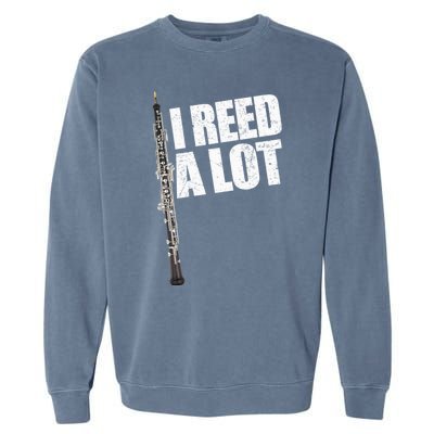 I Reed A Lot Oboe Player Funny Oboes Music Gift Garment-Dyed Sweatshirt