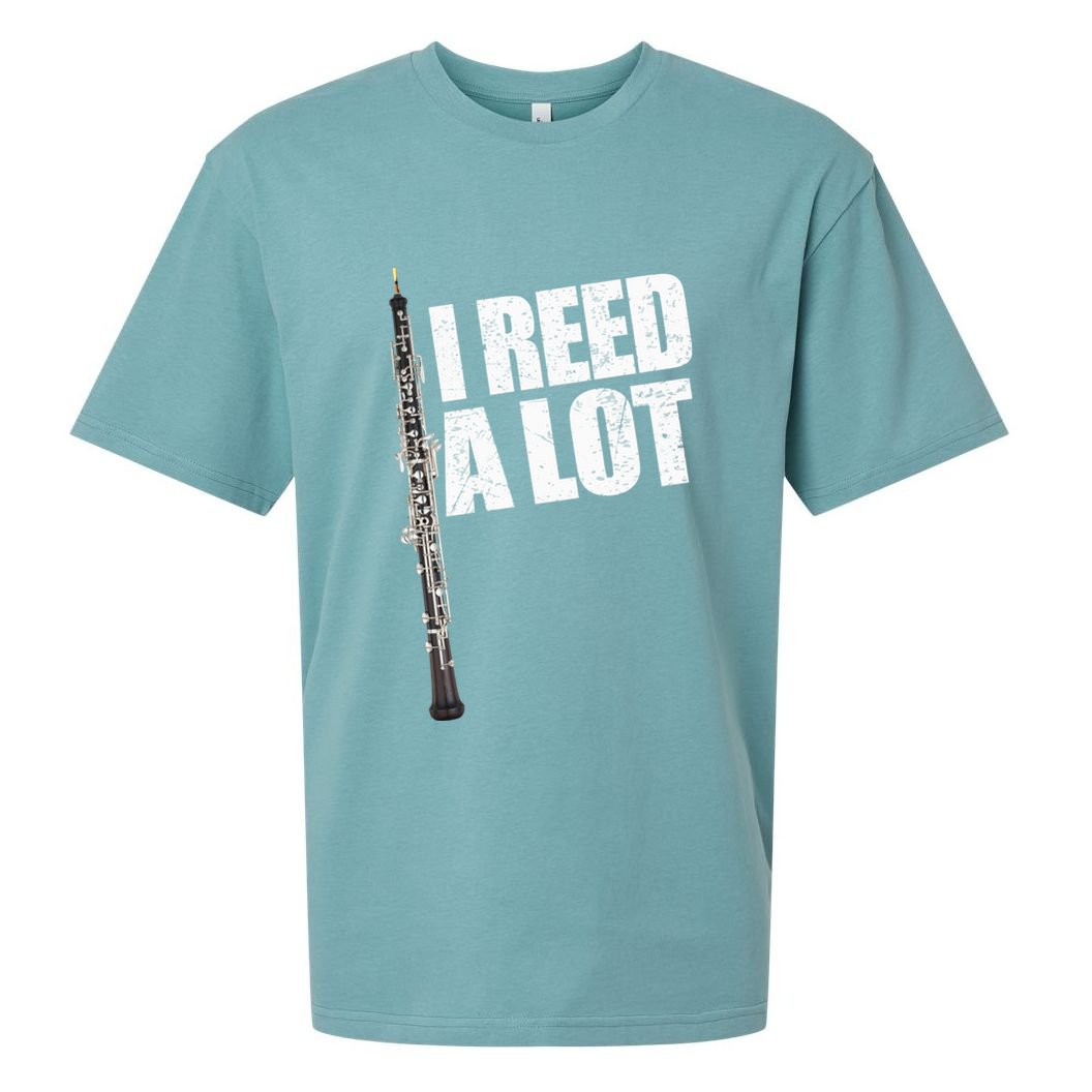 I Reed A Lot Oboe Player Funny Oboes Music Gift Sueded Cloud Jersey T-Shirt