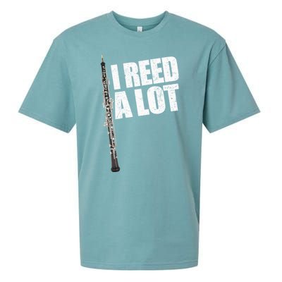 I Reed A Lot Oboe Player Funny Oboes Music Gift Sueded Cloud Jersey T-Shirt