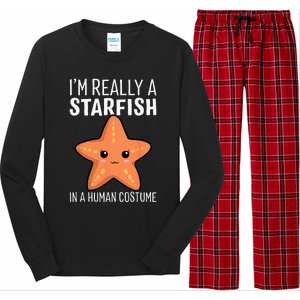 Im Really A Starfish In A Human Costume Halloween Funny Long Sleeve Pajama Set