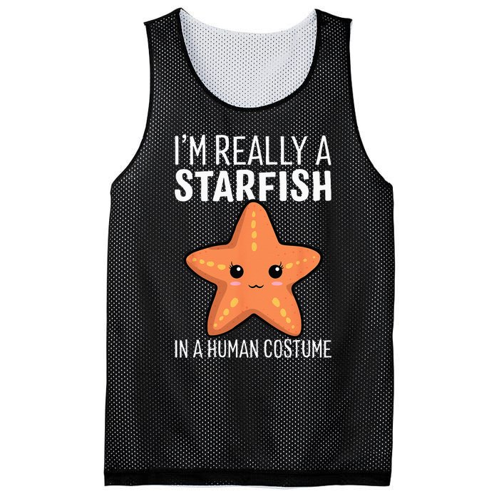 Im Really A Starfish In A Human Costume Halloween Funny Mesh Reversible Basketball Jersey Tank