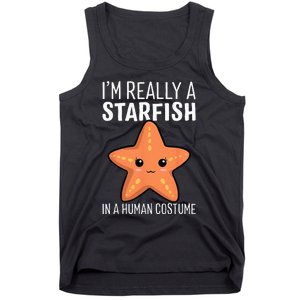 Im Really A Starfish In A Human Costume Halloween Funny Tank Top