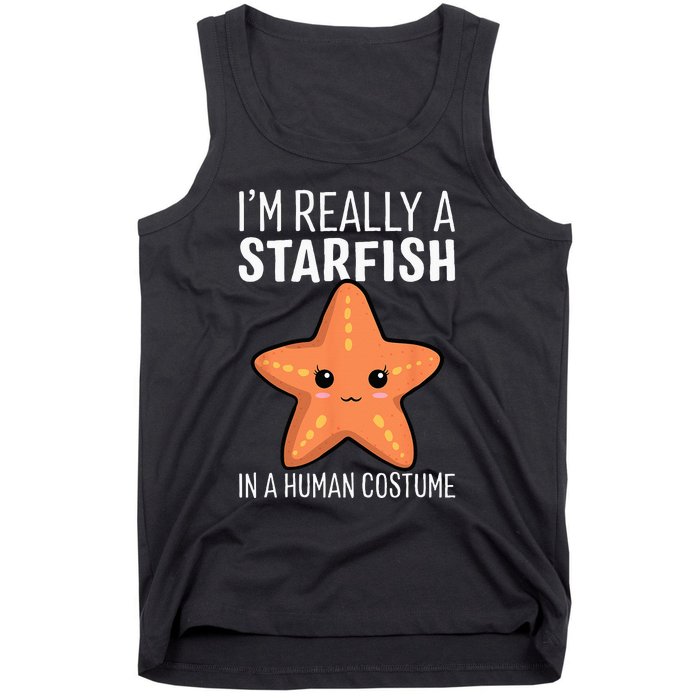 Im Really A Starfish In A Human Costume Halloween Funny Tank Top