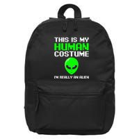 I’m Really An Alien Costume Scary Weird Halloween 16 in Basic Backpack