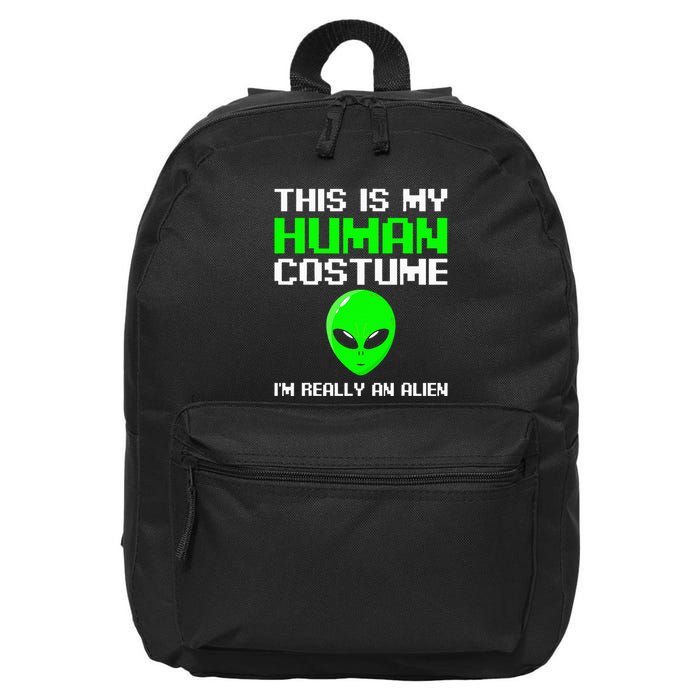 I’m Really An Alien Costume Scary Weird Halloween 16 in Basic Backpack