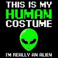 I’m Really An Alien Costume Scary Weird Halloween 16 in Basic Backpack