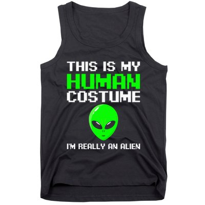 I’m Really An Alien Costume Scary Weird Halloween Tank Top