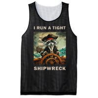 I Run A Tight Shipwreck Funny Raccoon Vintage Mesh Reversible Basketball Jersey Tank