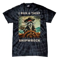 I Run A Tight Shipwreck Funny Raccoon Vintage Tie-Dye T-Shirt