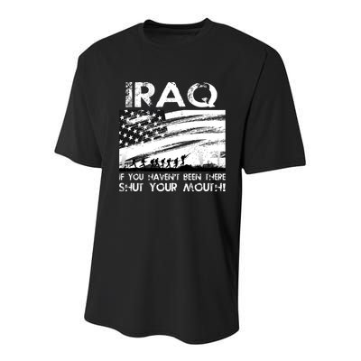 Iraq If You Haven't Been There Shut Your Mouth Youth Performance Sprint T-Shirt