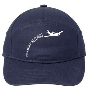 Id Rather Be Flying Airplane Pilot 7-Panel Snapback Hat