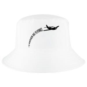 Id Rather Be Flying Airplane Pilot Cool Comfort Performance Bucket Hat