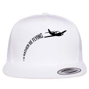 Id Rather Be Flying Airplane Pilot Flat Bill Trucker Hat