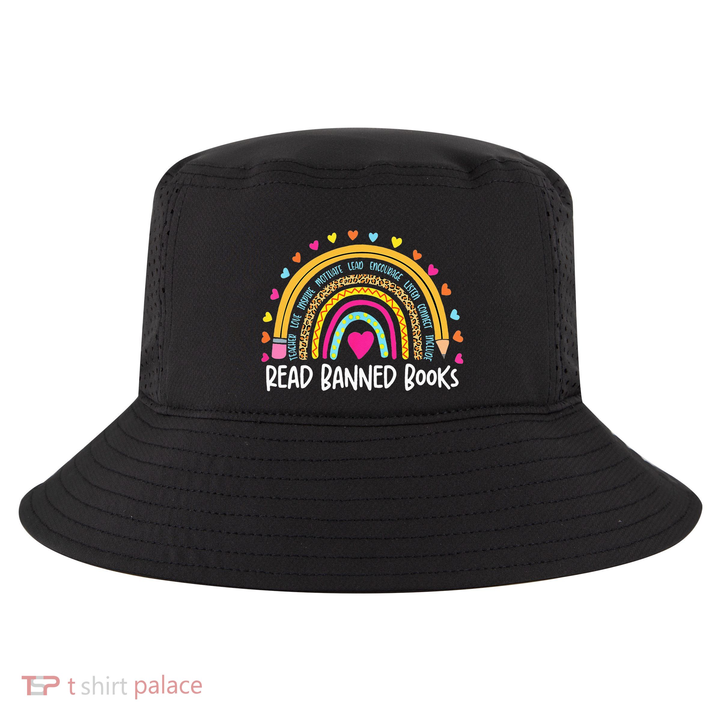 I Read Banned Books Rainbow Readers Reading Gift Cool Comfort Performance Bucket Hat