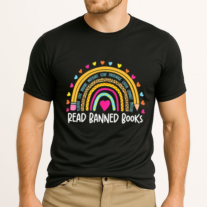 I Read Banned Books Rainbow Readers Reading Gift Cooling Performance Crew T-Shirt