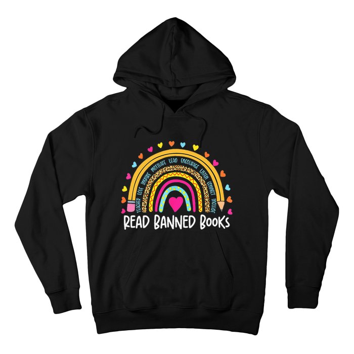 I Read Banned Books Rainbow Readers Reading Gift Hoodie