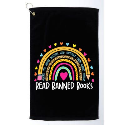 I Read Banned Books Rainbow Readers Reading Gift Golf Towel
