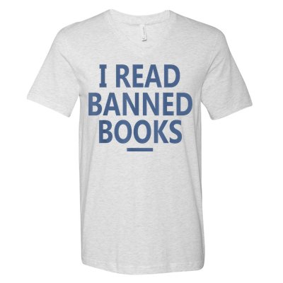I Read Banned Books Iowa Student V-Neck T-Shirt