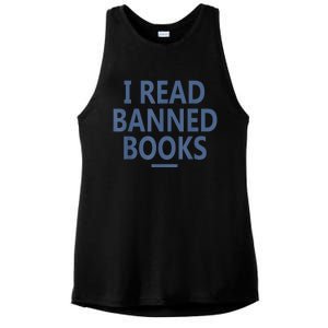 I Read Banned Books Iowa Student Ladies PosiCharge Tri-Blend Wicking Tank