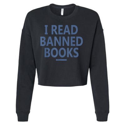 I Read Banned Books Iowa Student Cropped Pullover Crew