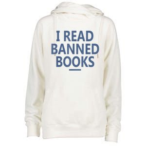 I Read Banned Books Iowa Student Womens Funnel Neck Pullover Hood