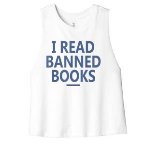 I Read Banned Books Iowa Student Women's Racerback Cropped Tank