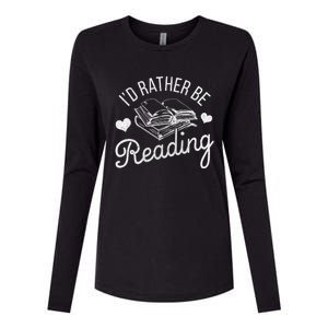 Id Rather Be Reading Gift Womens Cotton Relaxed Long Sleeve T-Shirt